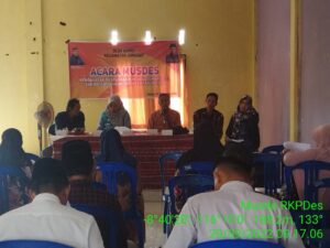 MUSDES Penetapan RKPDes Desa Gemel. Kades Akan percepat pembangunan desa yang sempat tertunda covid 19