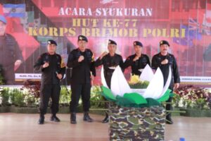 HUT Brimob Ke-77 Pesan Kapolda NTB Tetap Satya Haprabu