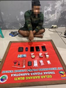 Tim Cobra Satuan Reserse Narkoba Polres Lombok Tengah Tangkap Residivis Narkoba