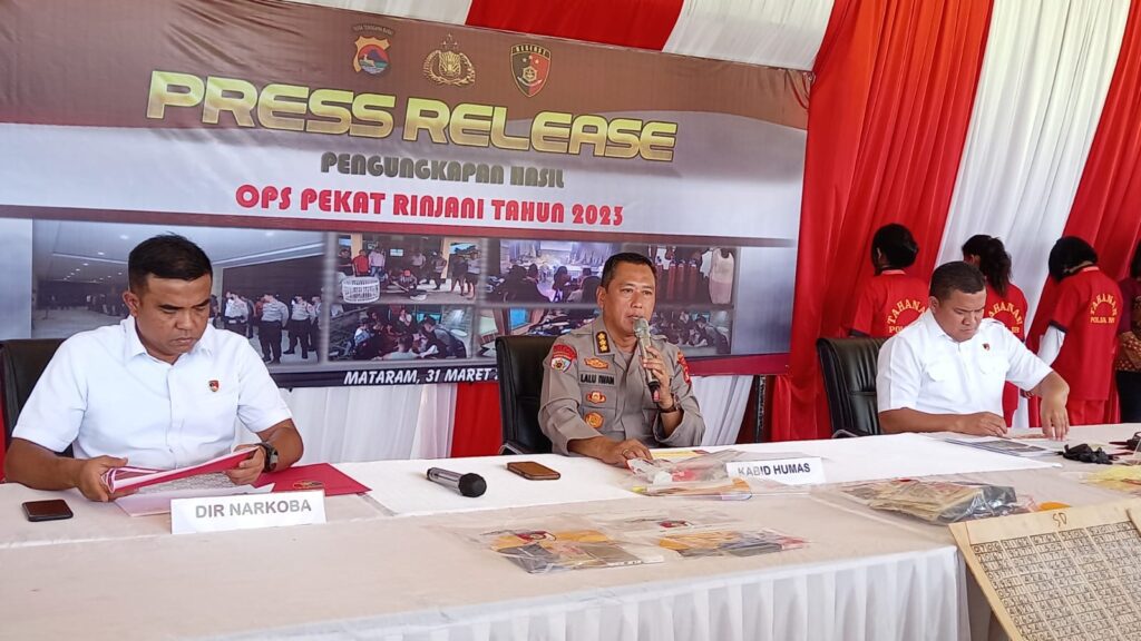 Polda NTB Ungkap 25 Kasus Judi, 12 kasus Prostitusi Selama Ops Pekat Rinjani 2023