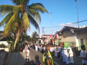 Ribuan masa turun kejalan, Kepala Desa Pengenjek Lepas Kafilah Pawai Ta’aruf MTQ