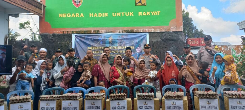 Kepala Staf TNI Angkatan Darat Resmikan Penggunaan Fasilitas Air Bersih di Loteng