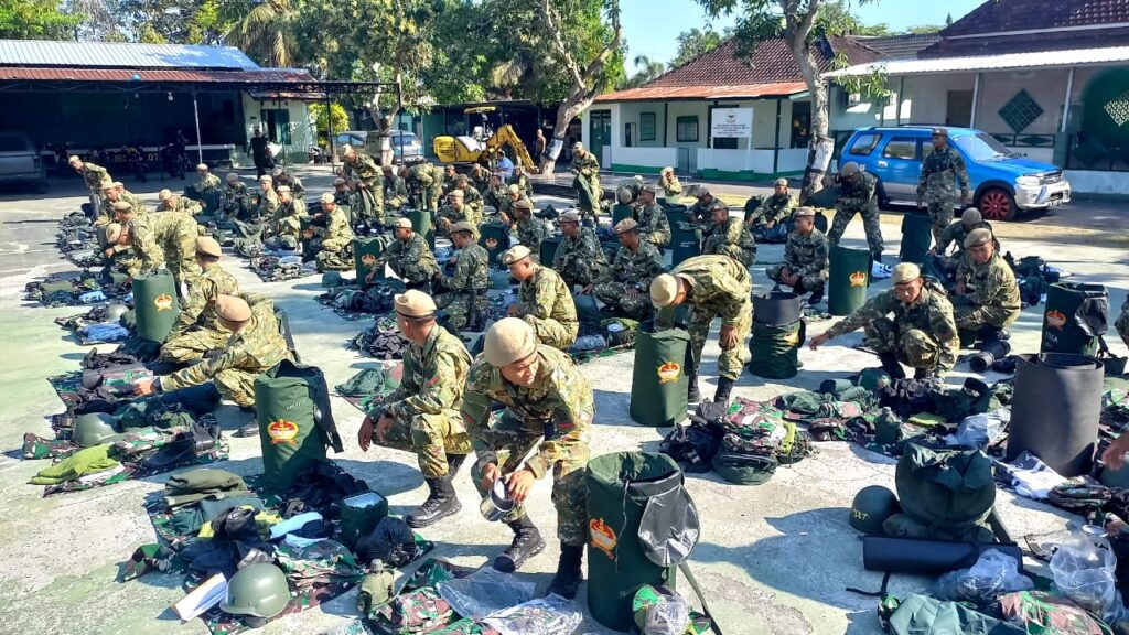 Kodim Loteng Terima Kedatangan 64 Pasukan Komcad