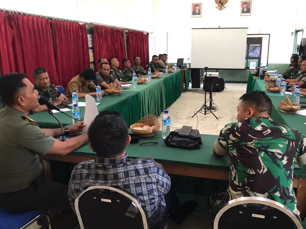 Dandim Loteng Pimpin Rapat Kesiapan Turnamen Voli Danrem Cup 2023