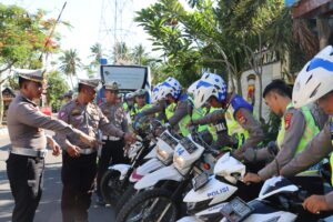Satlantas Polres Lombok Utara Cek Kesiapan Perlengkapan Personel dan Randis Jelang Nataru