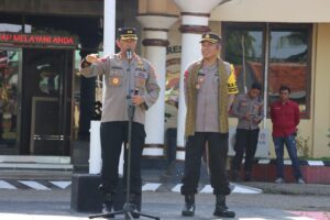 Pisah Sambut Kapolres Bima: AKBP Eko Sutomo SIK., MIK., Ingatkan Personel Jaga Sholat Mu
