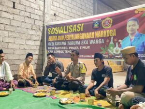 Bhabinkamtibmas Desa Ganti Bersama Tokoh Pemuda Sosialisasi Bahaya Narkoba