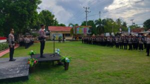 Pimpin Apel Kesiapan Pengamanan, Kapolres Eko Warning Anggotanya Tidak Berpolitik Praktis