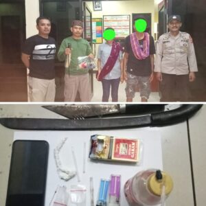 Asyik Pesta Narkoba, Pria dan Wanita ini Diamankan Polsek Soromandi