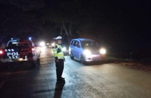 Antisipasi Macet dan Balap Liar, Satlantas Polres Bima Rutin Patroli Malam