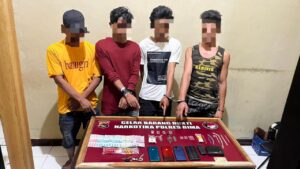 Sehari Beraksi, SatResnarkoba Polres Bima Langsung Gulung Empat Tersangka Sabu-sabu Sekaligus