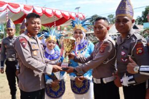 Semarak HUT Bhayangkara Ke-78, Kapolres Eko Sutomo Inisiasi  Lomba Senam Kreasi