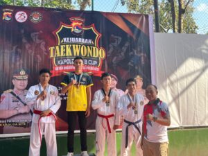 Kejuaraan Taekwondo Piala Kapolda NTB Cup, Polres Bima Raih Medali  Perak dan Perunggu