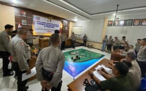 Polres Bima Gelar Tactical Floor Game, Untuk Operasi Mantap Praja Pilkada 2024