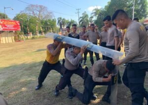 Kesiagaan Jelang Pilkada, Sat Samapta Polres Bima Gelar Latihan Dalmas