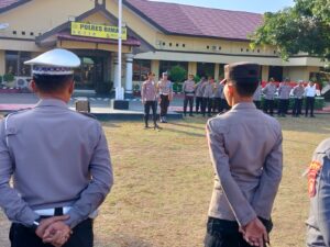 Pimpin Apel Persiapan PAM Pengambilan Nomor Urut Paslon, Kapolres Eko Sutomo Tegaskan Jaga Netralitas