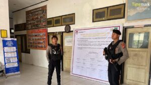 Satgas Preventif OMP Rinjani Polres Bima Laksanakan Patroli Pengamanan di Kantor KPU