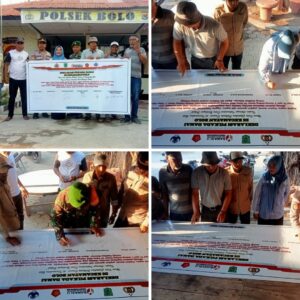 Personel Polsek Bolo Gelar Deklarasi Pilkada Damai