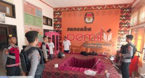 Satgas Preventif OMP Rinjani Polres Bima Perkuat Pengamanan dan Sterilisasi di Kantor Bawaslu 