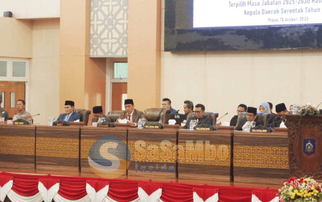 DPRD Loteng Gelar Rapat Paripurna Pengesahan Pemberhentian dan Penetapan Bupati dan Wakil Bupati Terpilih