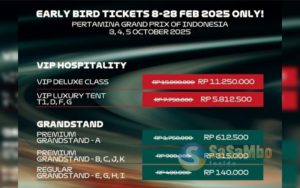 Jangan Sampai Kehabisan! Tiket MotoGP 2025 Mandalika Sudah Dijual
