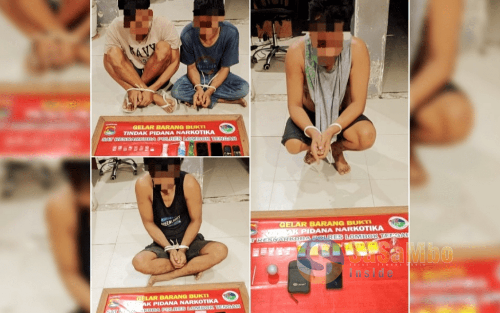 8,98 Gram Sabu Disita, Polisi Ciduk 4 Pelaku di Lombok Tengah