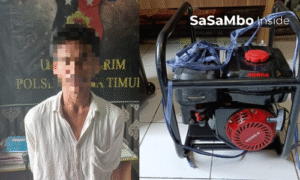 Pemuda di Praya Timur Digelandang Polisi Usai Gasak Mesin Air Warga