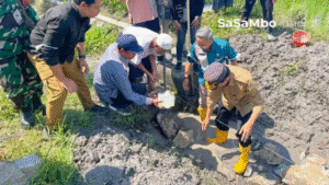 Wakil Bupati Lombok Tengah Letakkan Batu Pertama Kegiatan OPLAH Irigasi