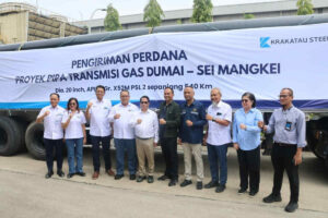 Krakatau Steel Perkuat Ketahanan Energi Nasional Lewat Pengiriman Perdana Pipa Proyek Dumai–Sei Mangkei