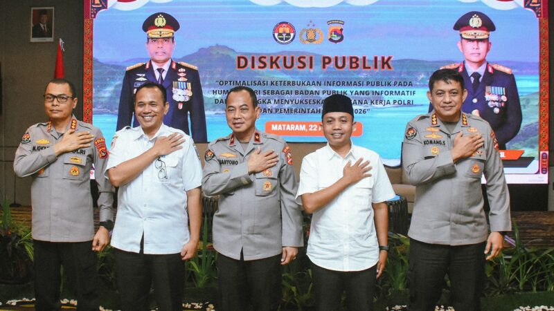 Mabes Polri Gelar Diskusi Keterbukaan Informasi di Polda NTB, Kominfotik Tekankan Transparansi Terukur