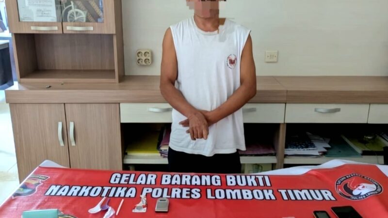 Polisi Bekuk Pengedar Sabu di Lombok Timur, Sita 33,45 Gram