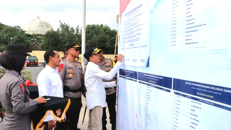 Cegah Konflik Pilkades, 314 Calon Kades di Lombok Tengah Deklarasi Damai